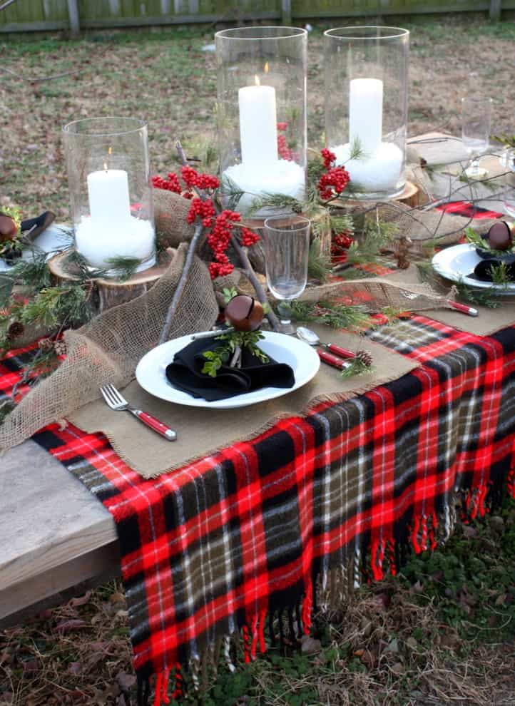 Winter table plaid ideas patio dining how to rustic dining room.jpg