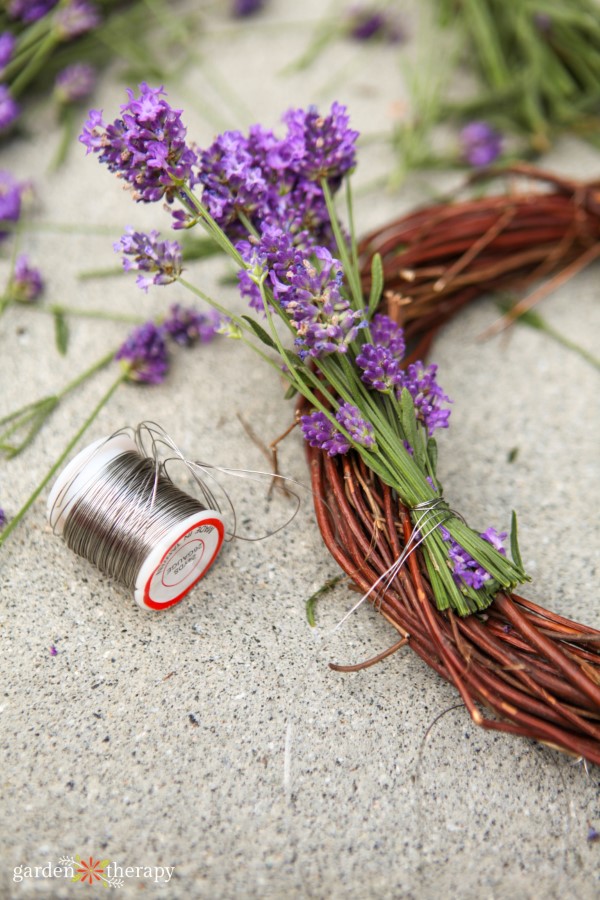 Adding lavender to a wreath form.jpg