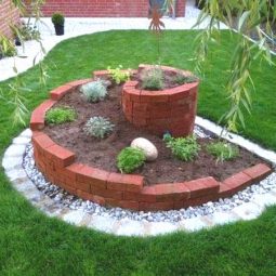 Spiral brick flower bed.jpg