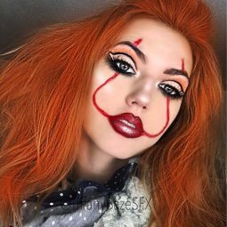 Easy pennywise makeup idea.jpg