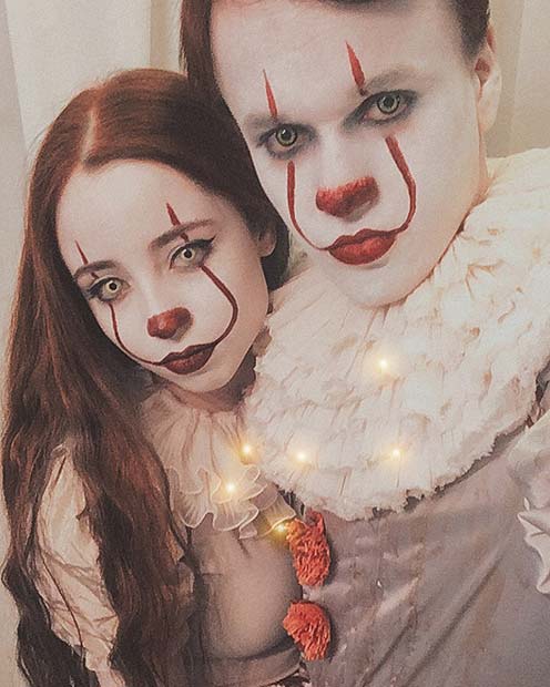 Pennywise makeup and costumes for couples.jpg
