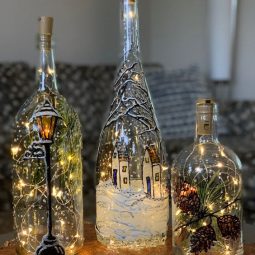 Handbemalte flaschen mit lichterkettenchristienorman.com_.jpg