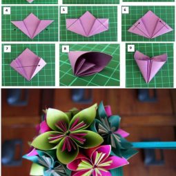 Origami blumenstrauss papierblumen bunte farben mit anleitung.jpeg