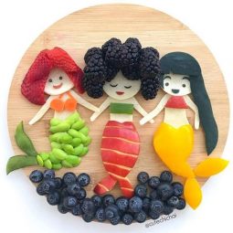 Getting creative with fruits and vegetables fruit mermaids momooze.com picturesque playground for moms.jpg