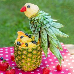 Getting creative with fruits and vegetables pineapple bird momooze.com picturesque playground for moms.jpg