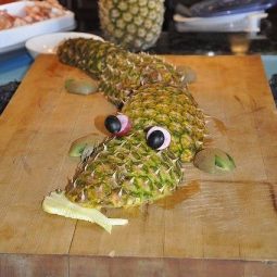 Getting creative with fruits and vegetables pineapple crocodile momooze.com picturesque playground for moms.jpg
