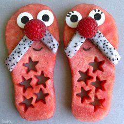Getting creative with fruits and vegetables watermelon shoes momooze.com picturesque playground for moms.jpg