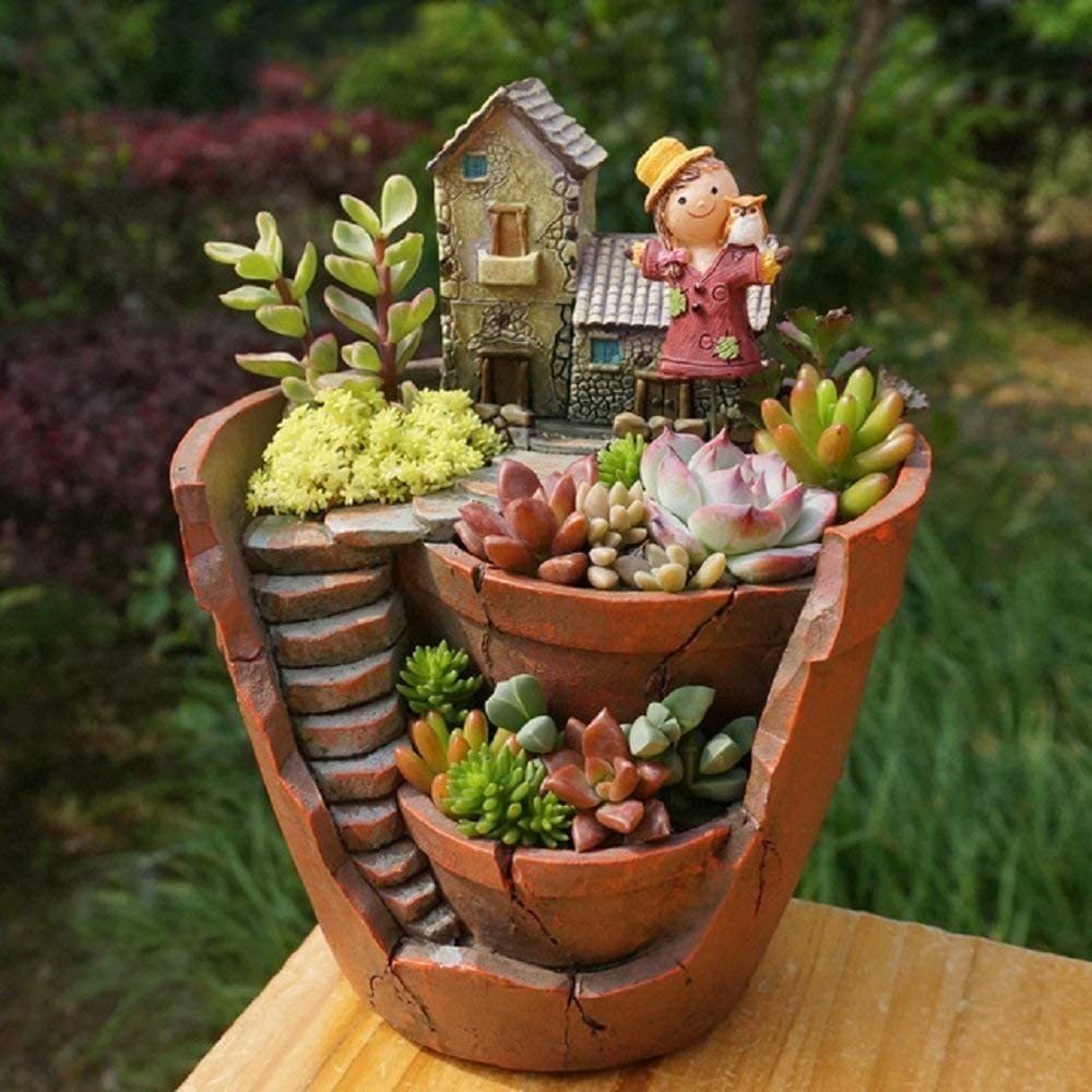 Minigarten, Mini-Garten, DIY Minigarten, Minigarten im Blumentopf, Minigarten im Tontopf, wunderschöne Gartendeko