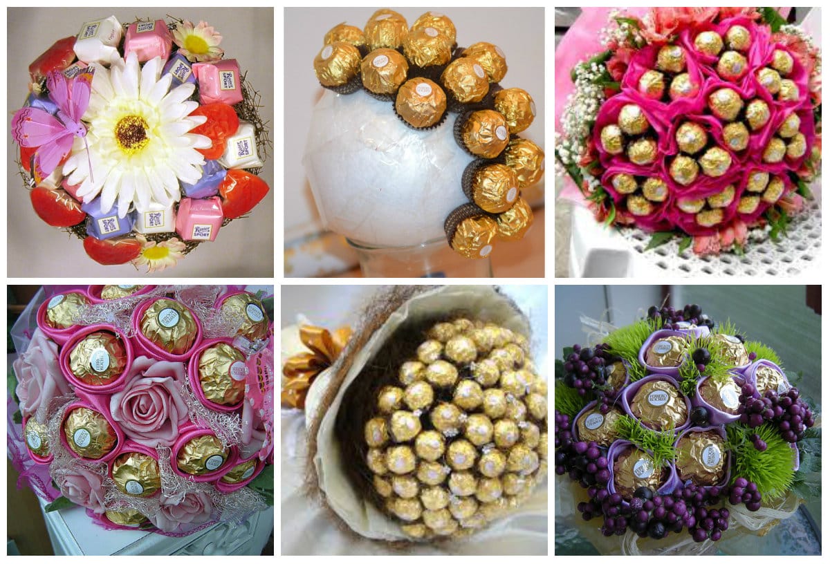 Blumenstrauß aus Süßigkeiten