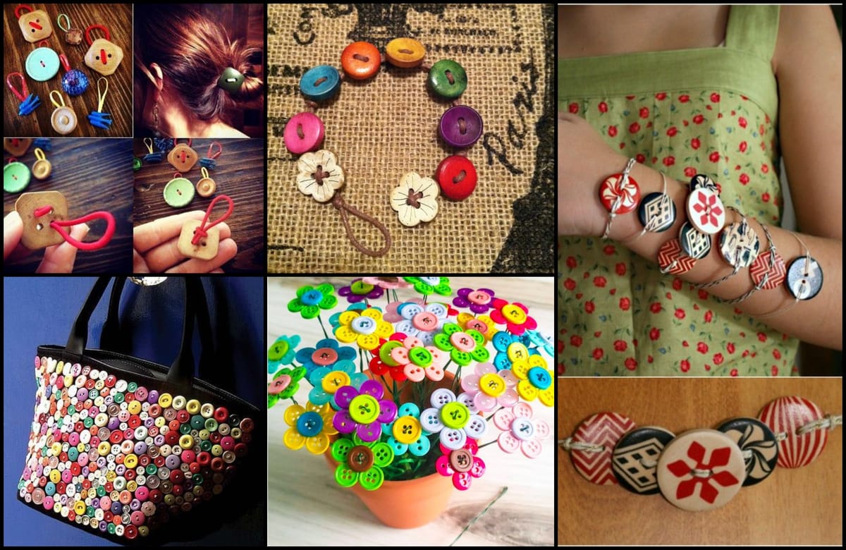 BASTELN – 11 tolle DIY Ideen mit Knöpfen :)