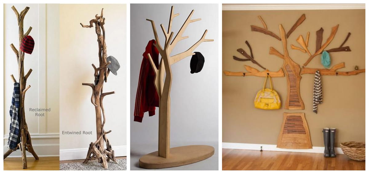 Coole DIY-Wohnidee: Kleiderständer in Form eines Baums :)