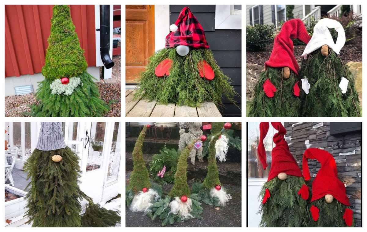 DIY Anleitung: Weihnachtswichtel aus Tannen und Moos selber basteln :)