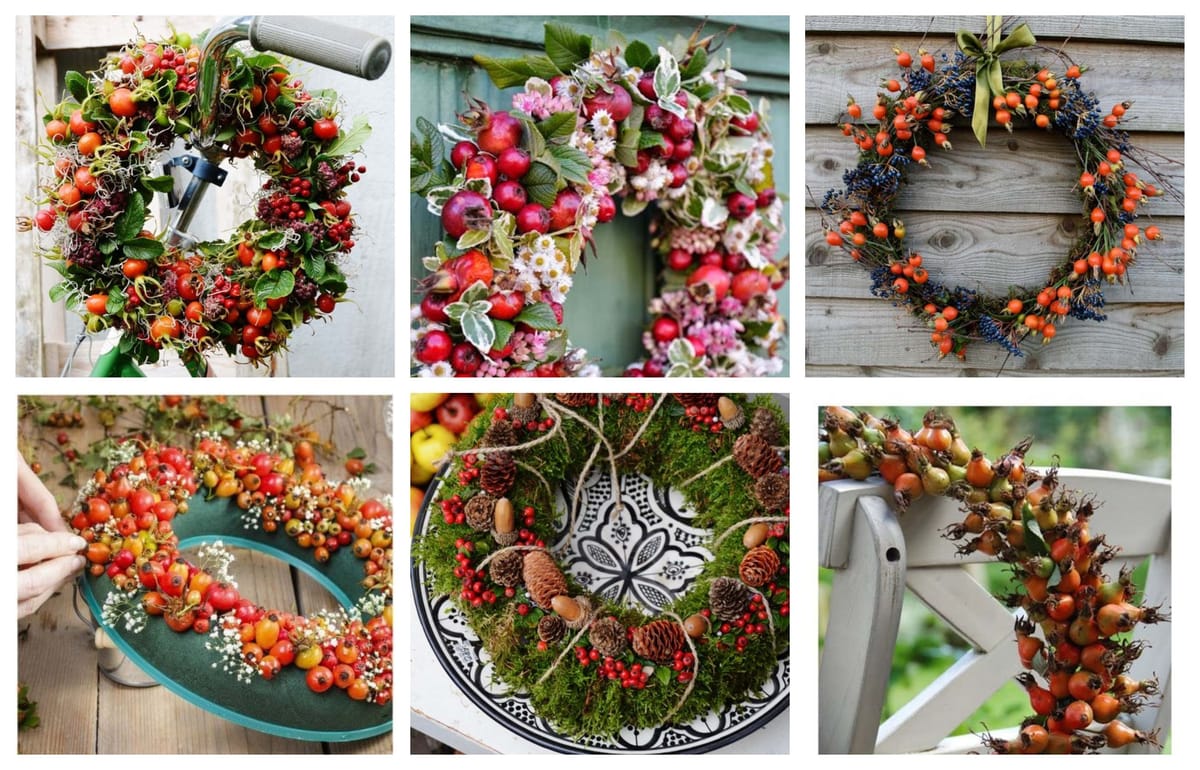 Kränze aus Hagebutten und Beeren basteln – wunderschöne Ideen für den Herbst :)