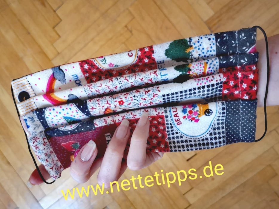 Mund-Nasen-Bedeckung aus Stofferesten selber nähen  :)