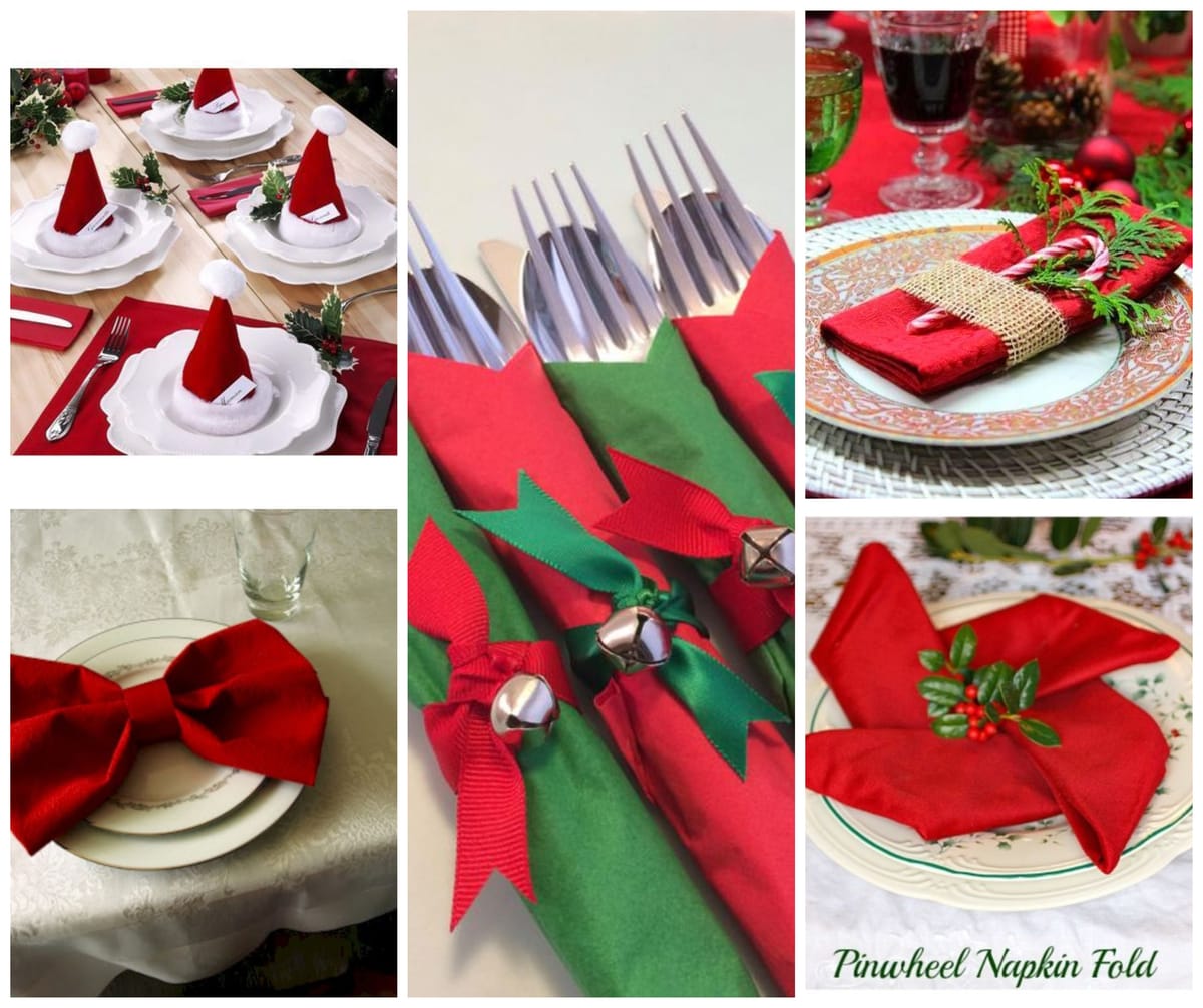Servietten falten für Weihnachten :)