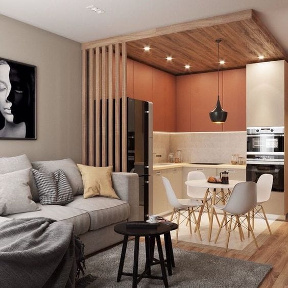 Küche und Wohnzimmer in einem Raum: 10 Inspirationen
