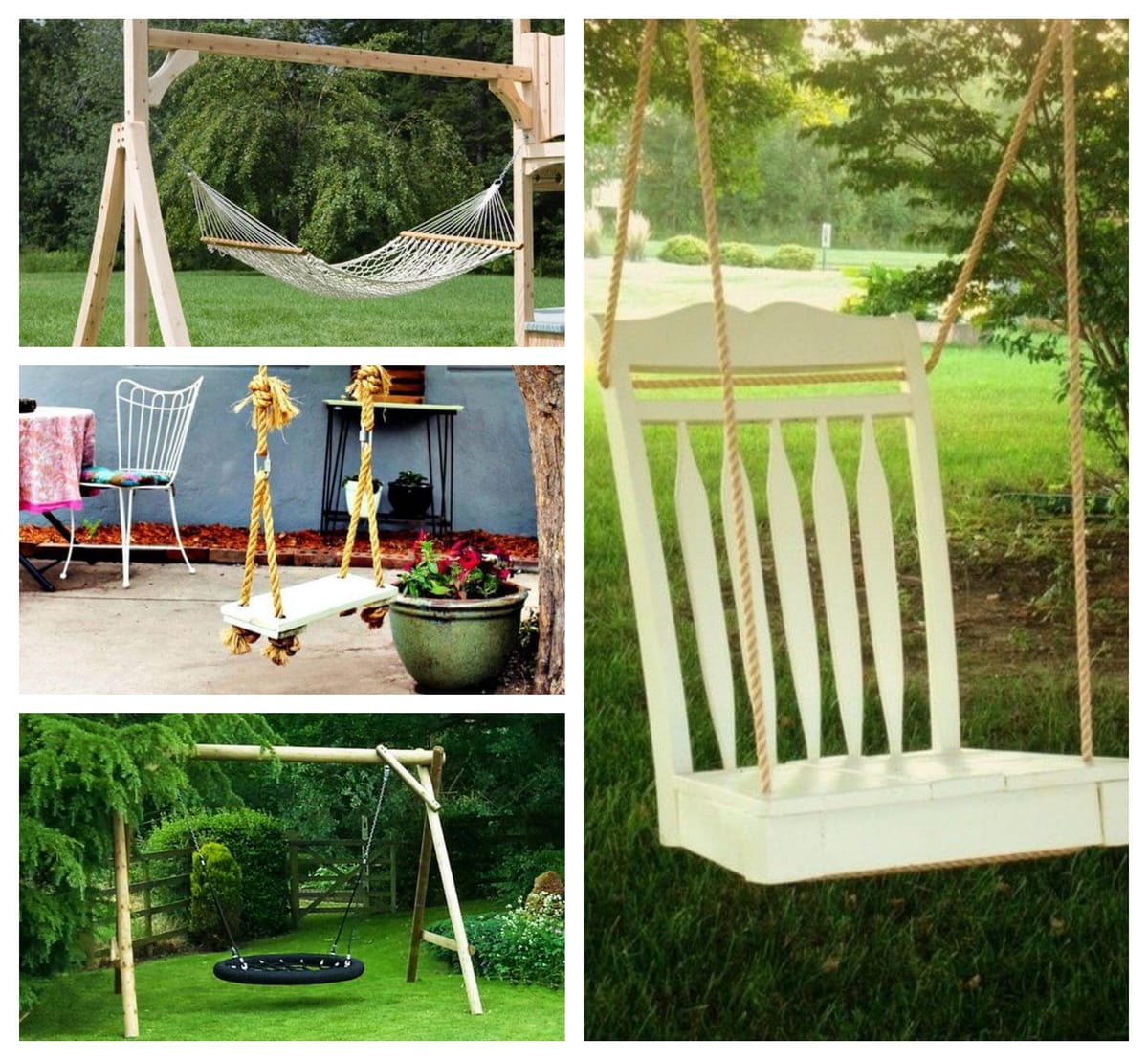 Garten Schaukeln selber bauen – 20 stilvolle Ideen