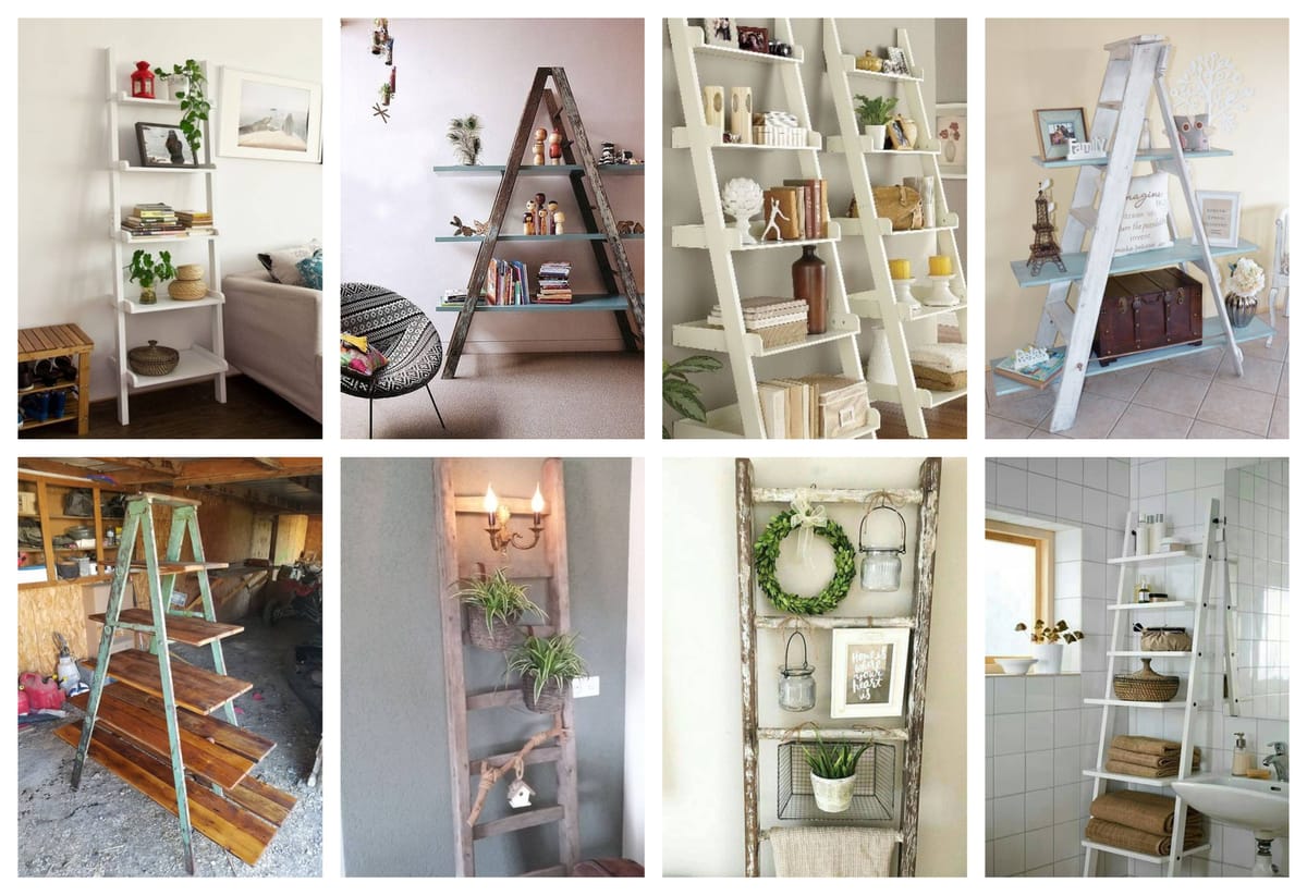 Tolle DIY Leiterregale – passend für jede Wohnung :)