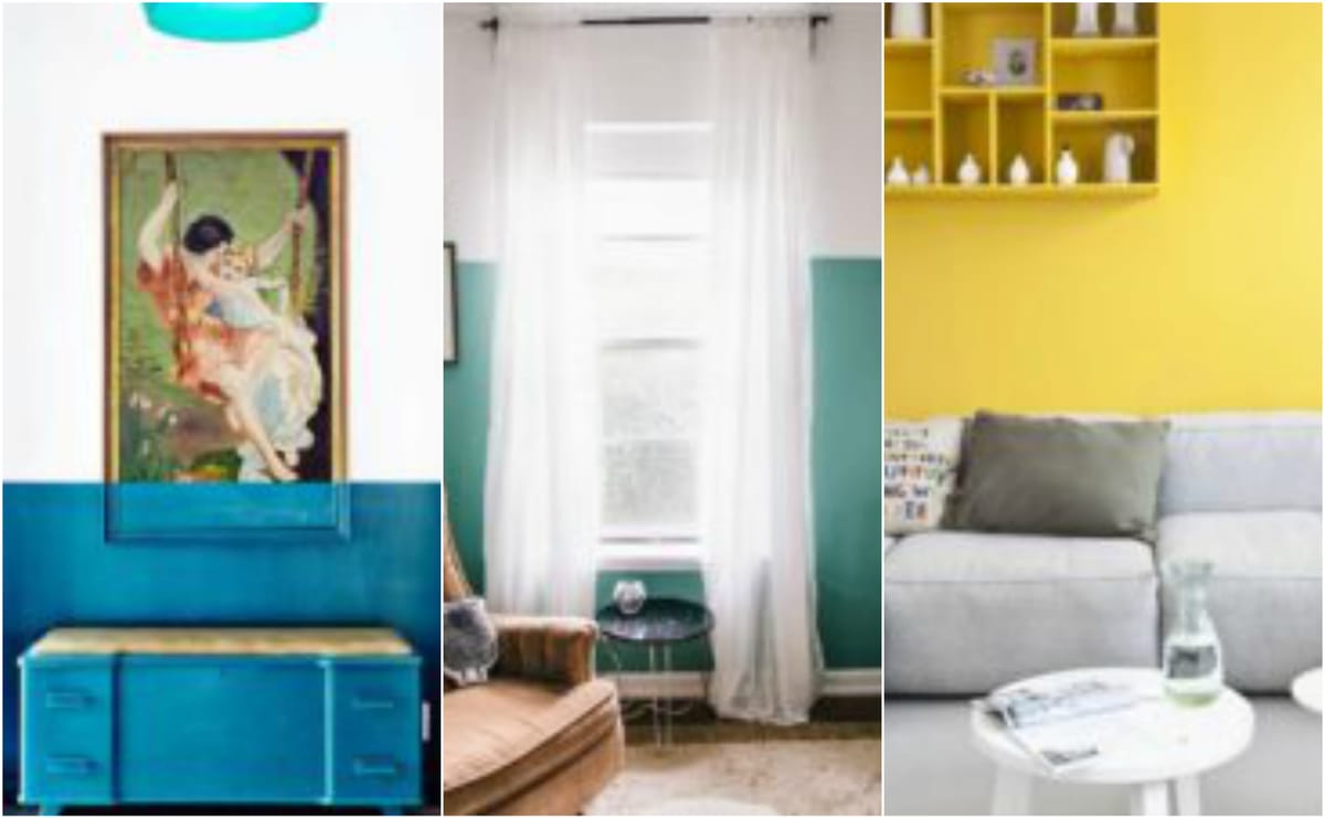 20 Ideen für die Halbmalerei im Interieur :)