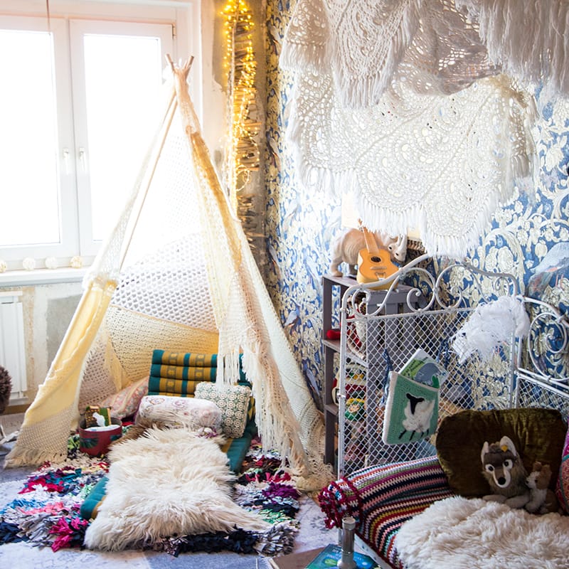 Wunderbare Kinderzimmer im Boho-Style