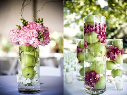 Blumenarrangements mit Obst und Gemüse ;)