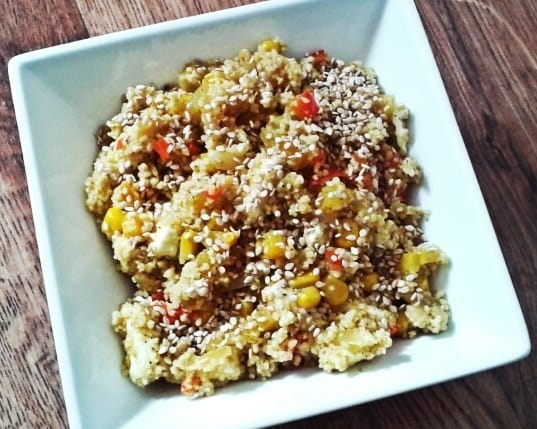 Rezept für Gemüse-Couscous mit Feta und Sesam :P