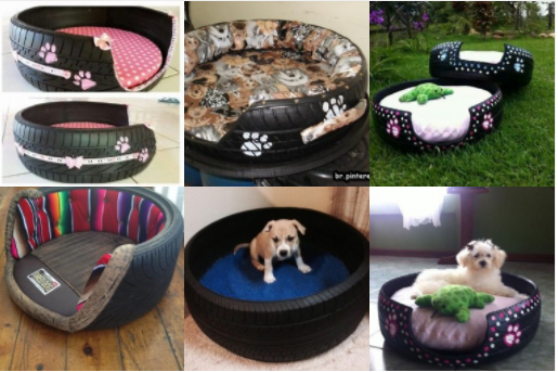 DIY Hundebett aus alten Reifen :)