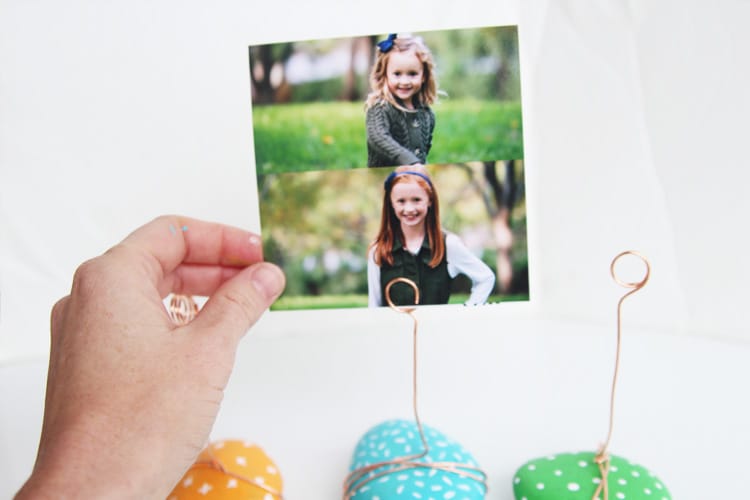 DIY Foto-Halter aus Kieselsteinen gebastelt :)