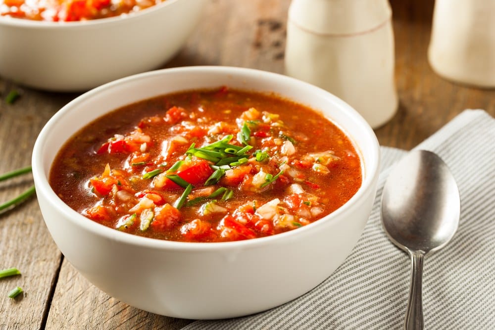 Kalte Spanische Gemüsesuppe (Gazpacho)