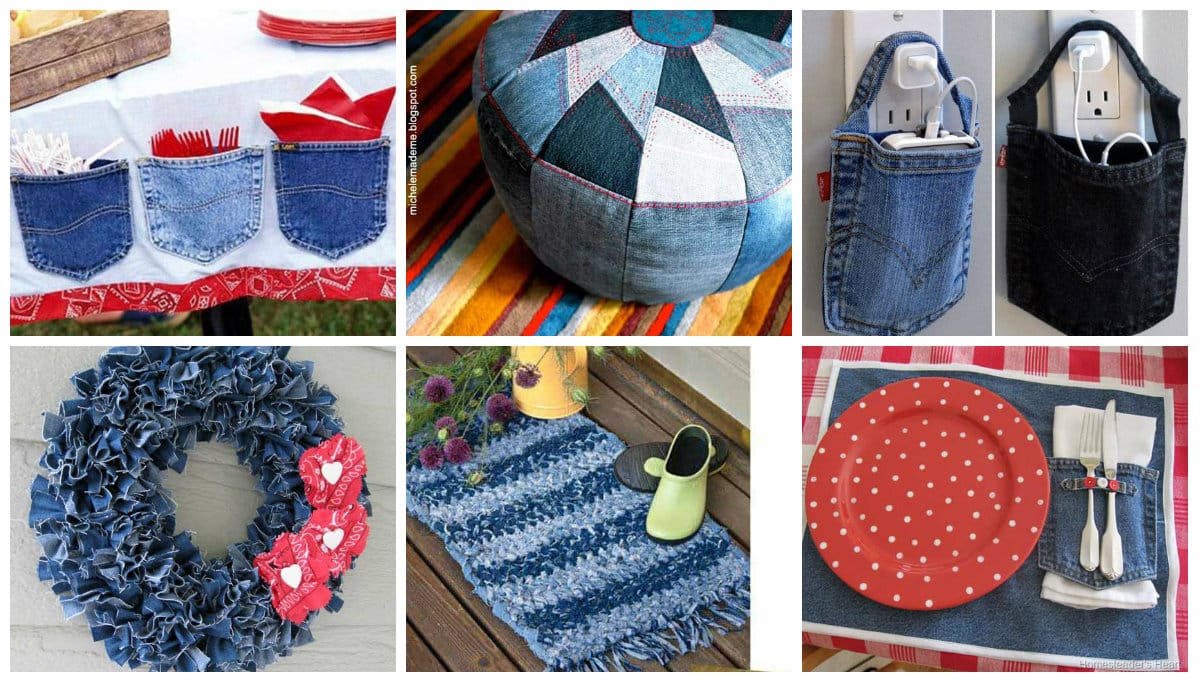 30 tolle Ideen zum Jeans Upcycling