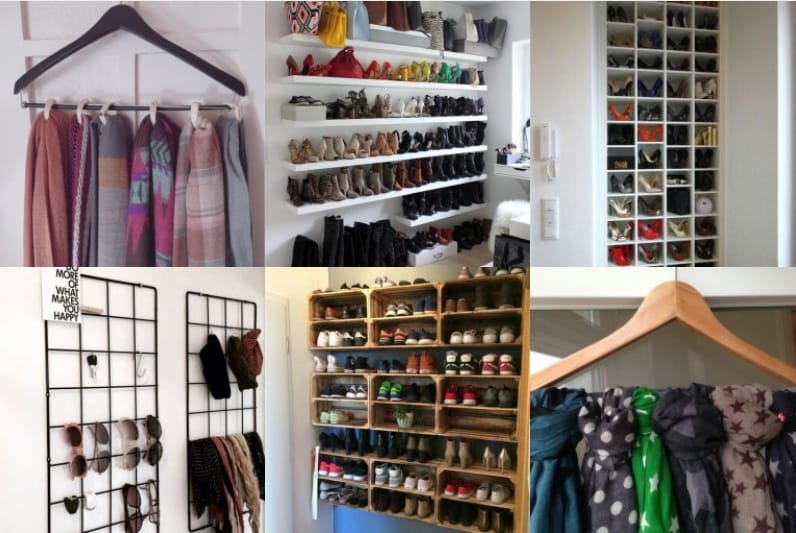 20 Ideen wie man Schuhe und Accessoires organisieren kann