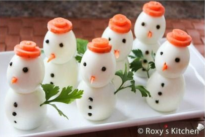 REZEPT: Einen leckeren Schneemann aus Eiern zubereiten :)