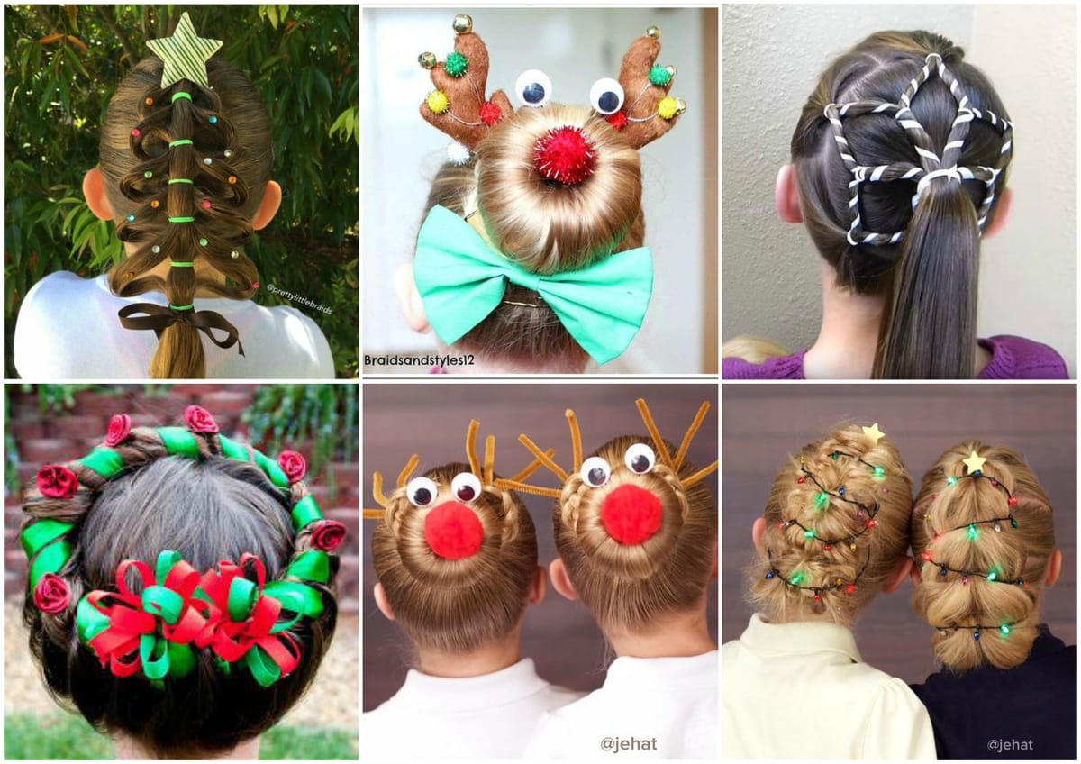 20 Frisuren für Weihnachten – Lustige und festliche Ideen für eure Kinder :)