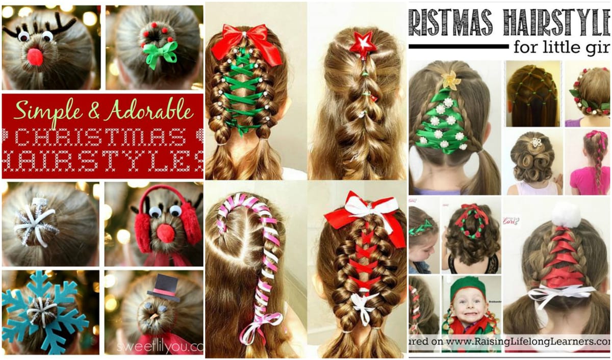 10 Frisuren für Weihnachten – Lustige und festliche Ideen für eure Kinder :)