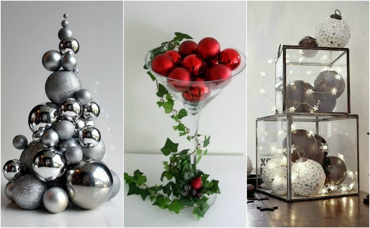 15 DIY trendy Deko mit Weihnachtskugeln :)