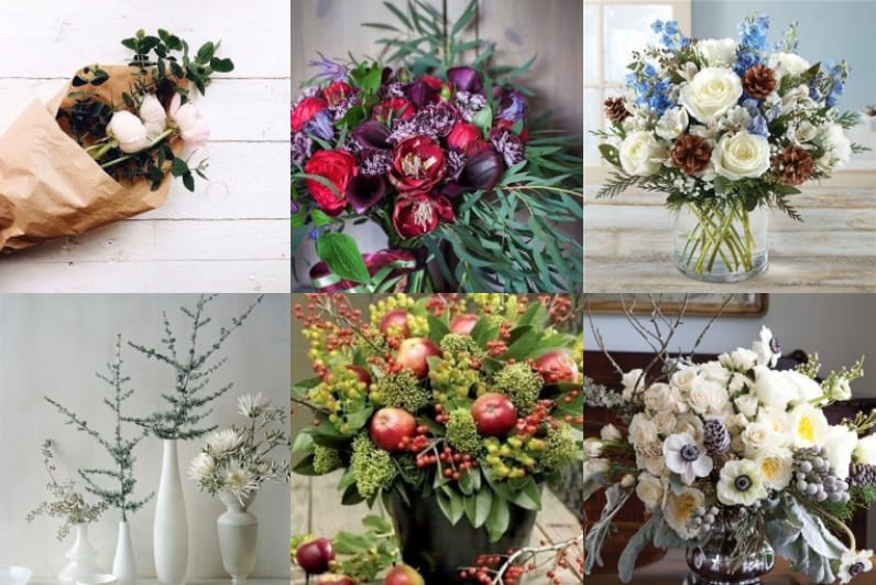 10+ stilvolle winterliche Blumen-Arrangements :)