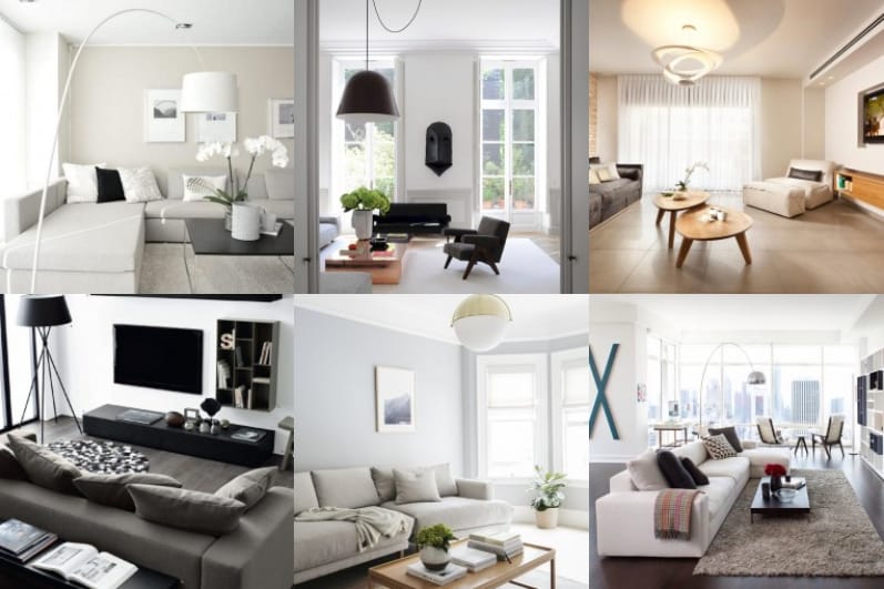 Modernes Wohnzimmer in minimalistischem Stil