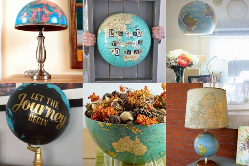 18 Upcycling-Ideen für alte Globen