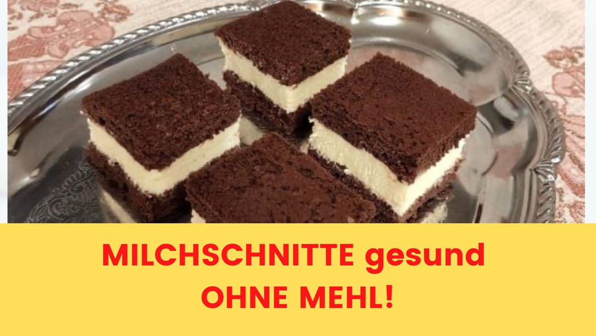 Rezept für gesunde Milchschnitte ganz ohne Mehl :)