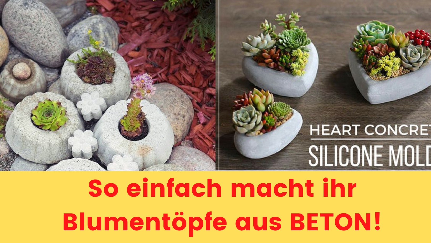 So macht ihr Blumentöpfe aus Beton – super einfache Anleitung :)