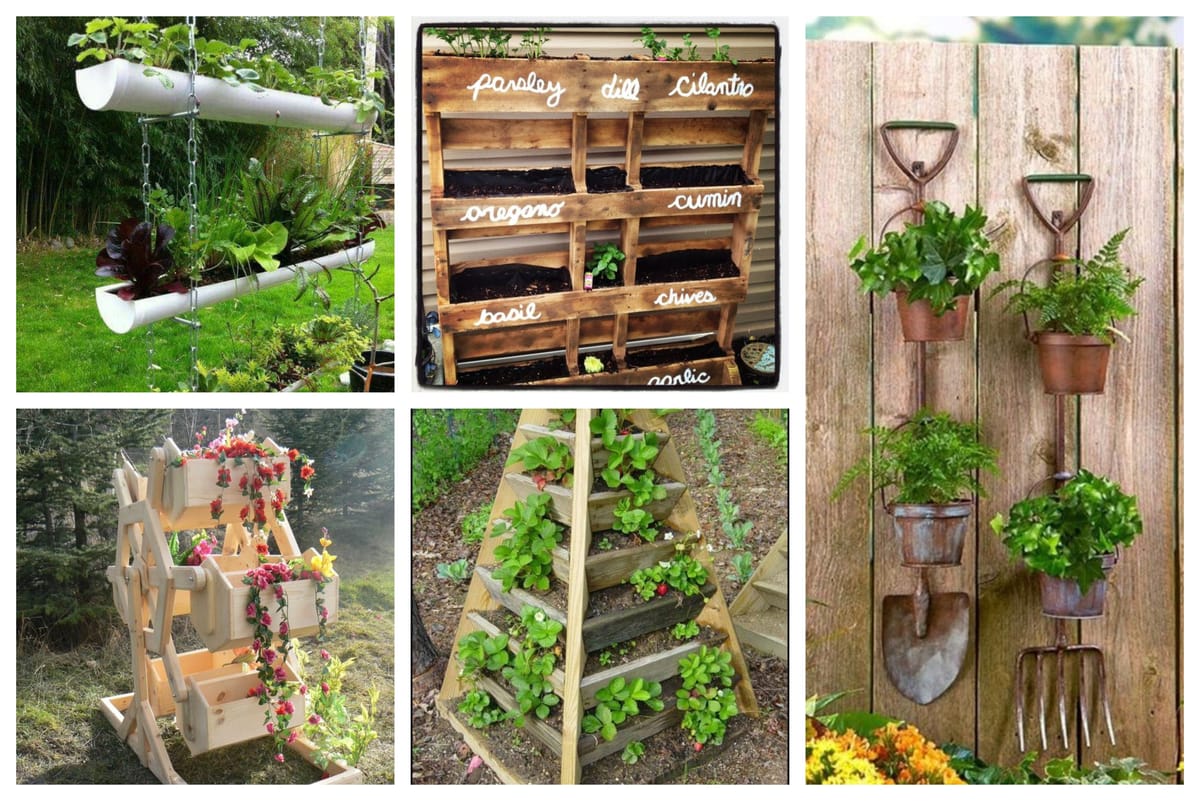 10 DIY Ideen für einen vertikalen Garten!