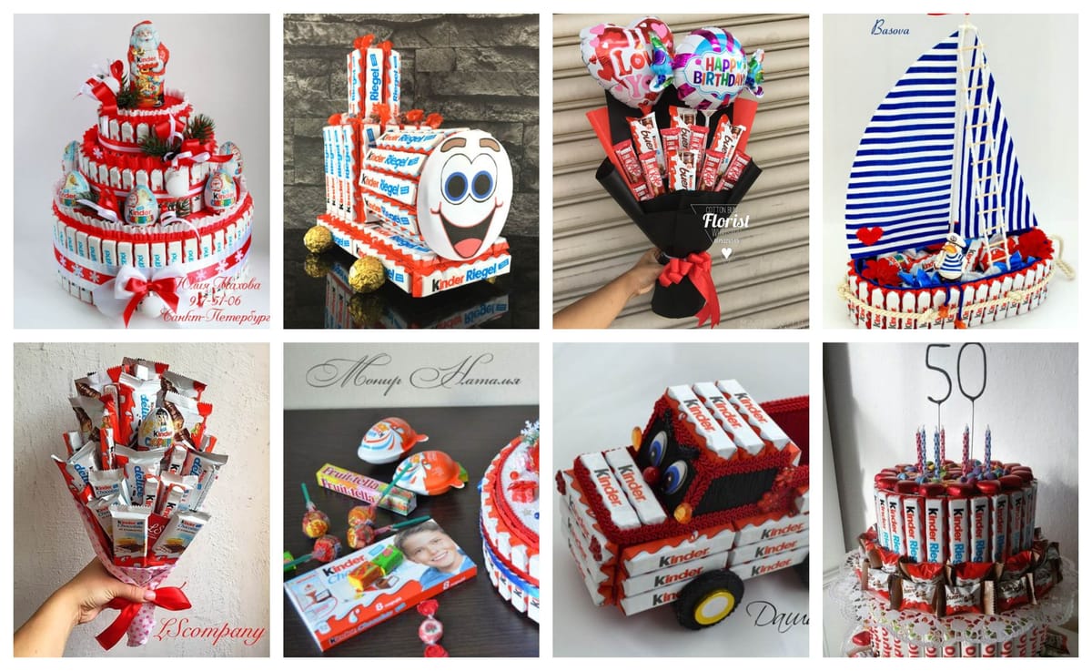 Kreative Geburtstagsgeschenke mit Kinder Schokolade