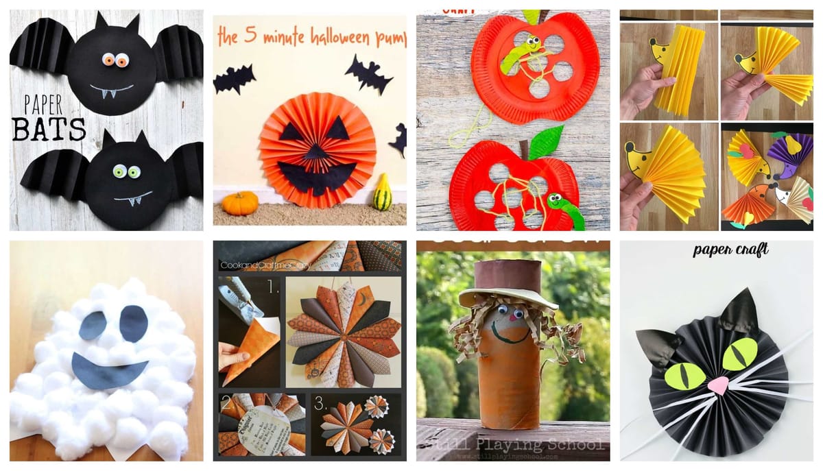 Mit Papier basteln – Ideen für Herbst und Halloween für die Kleinsten :)