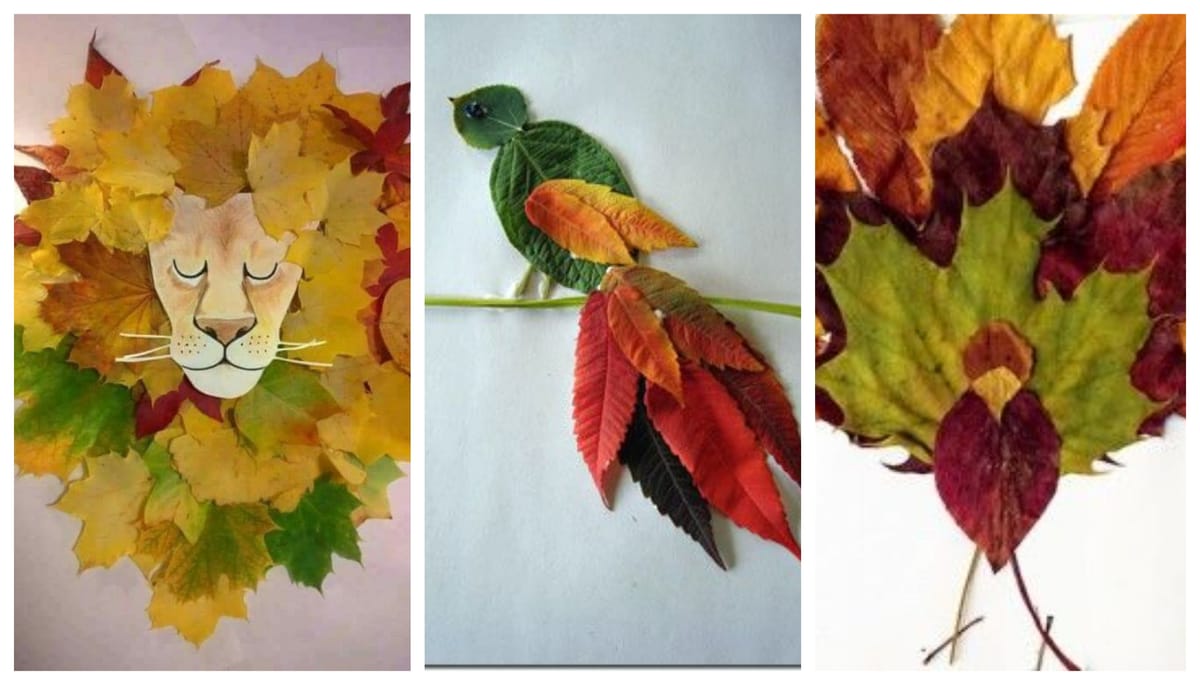 10 super kreative Blätter-Tiere! :)