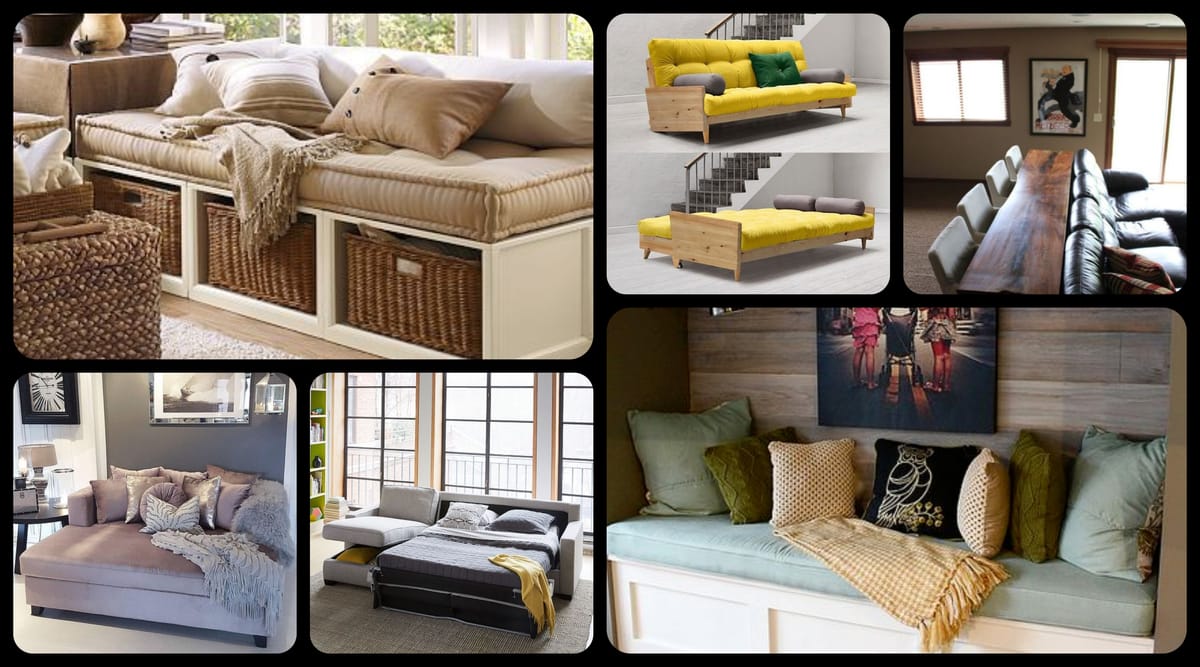 Clevere platzsparende Sofa-Ideen für kleine Wohnzimmer :)