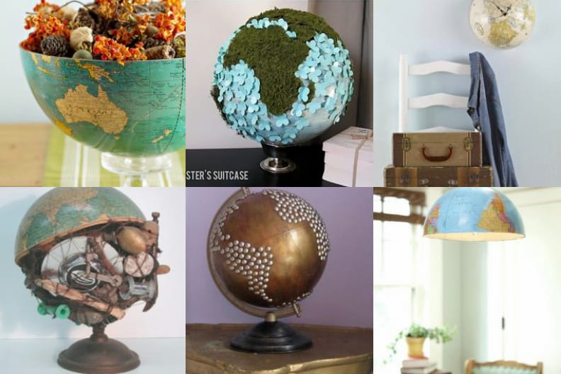 Kreative DIY Dekorationen aus alten Globen
