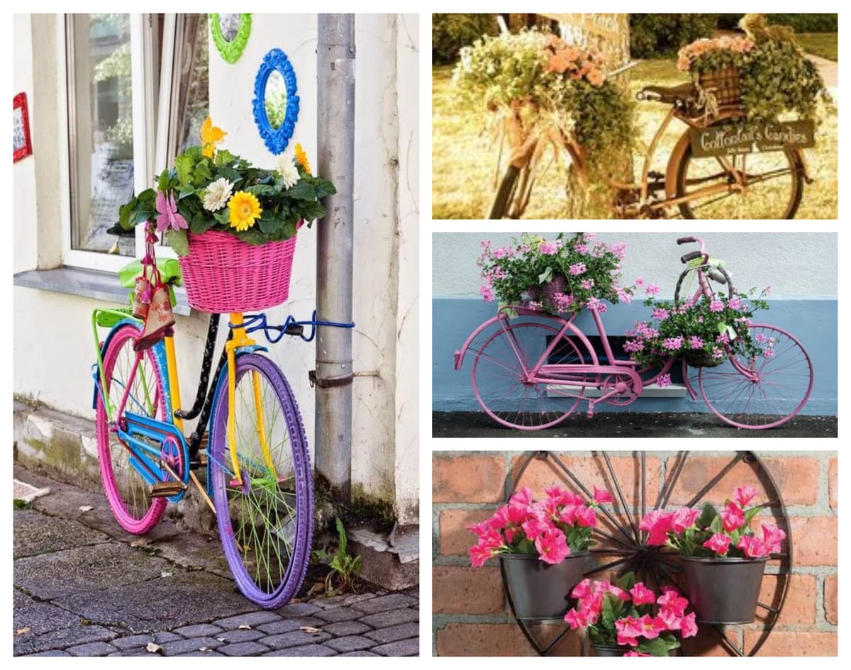 Fahrrad Upcycling: 12 interessante Dekoideen für Garten :)