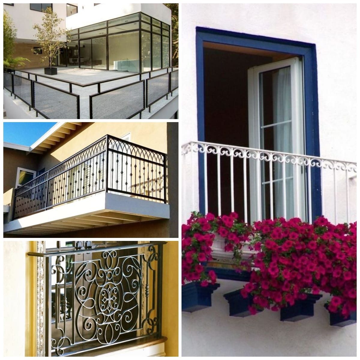 Metallisches Geländer für Terrasse und Balkon