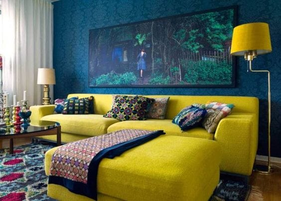 10 Stilvolle farbige Sofas-Inspirationen :)