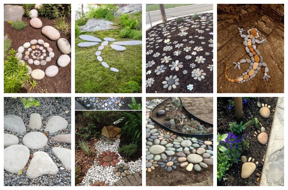 Schöne Bilder mit Steinen im Garten gestalten :)